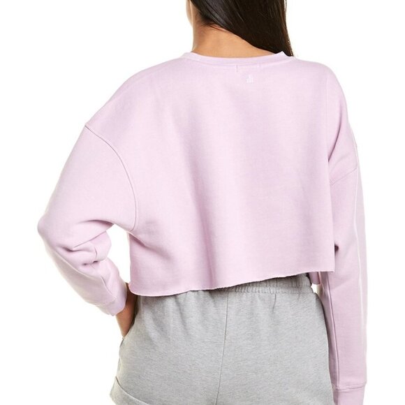 NWT WeWoreWhat Cropped Lilac Sweatshirt - Picture 2 of 10